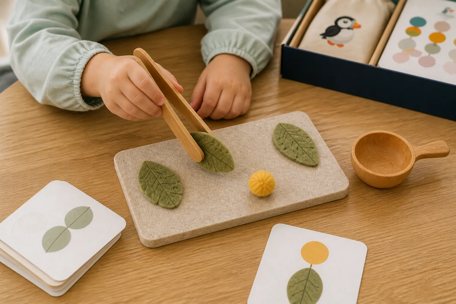 Early concept of a child extending a story through hands-on play